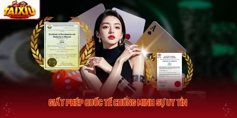 Giấy phép quốc tế chứng minh sự uy tín